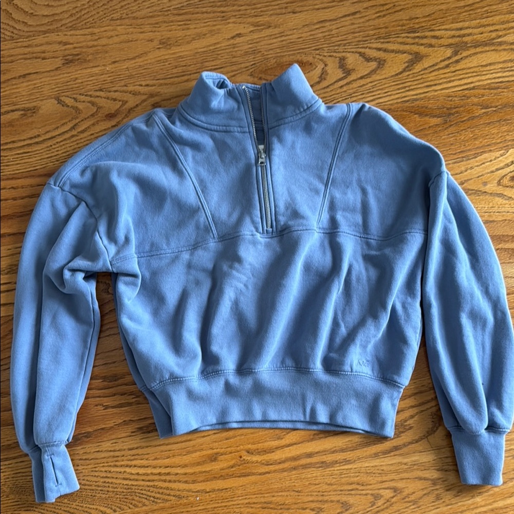 Blue Quarter-Zip Pullover